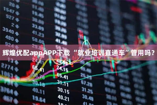 辉煌优配appAPP下载 “就业培训直通车”管用吗？